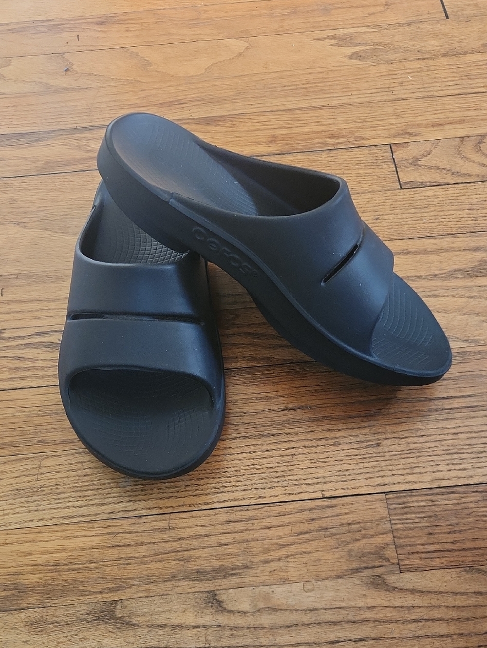 OOFOS OOahh Unisex Black Sport Flex Slides Sandals Size Mens 11; Womens 13